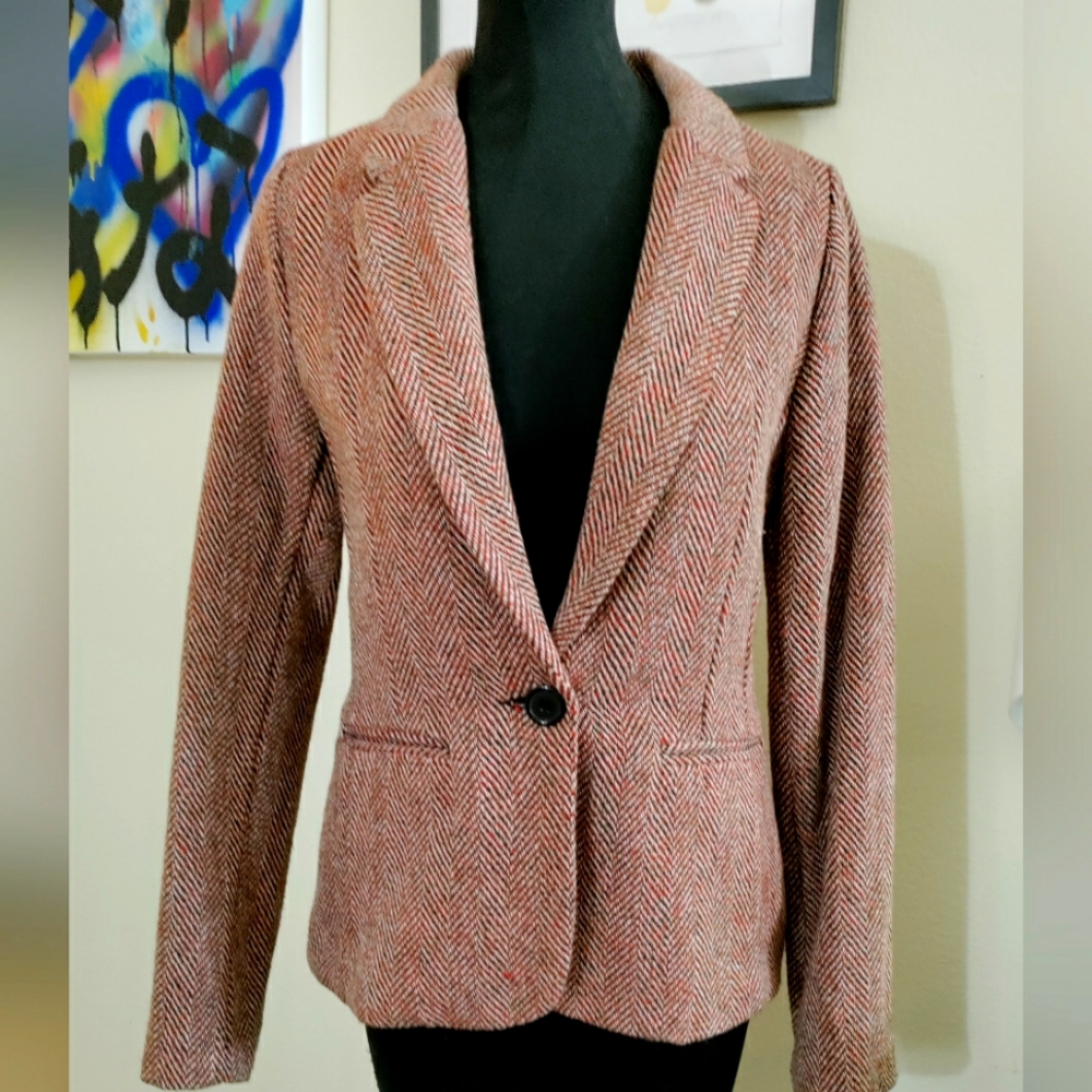 VINTAGE AMERICAN RAG TARTAN BLAZER